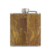 Flasques Monogramme élégant de marbre d'or (Dos)