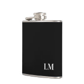 Flasques Monogramme Élégant de Mariage Chic Classique (Gauche)