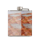 Flasques Monogramme Élégant marbre de cuivre Groomsmen géom (Dos)