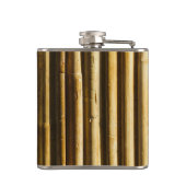 Flasques Monogramme en bambou rustique Lignes verticales Mo (Dos)