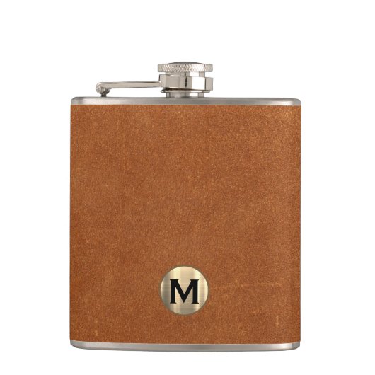 Flasques Monogramme en cuir Brown (Devant)