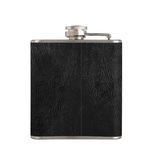 Flasques Monogramme en cuir noir (Dos)