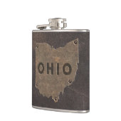 Flasques Monogramme en cuir Ohio Faux (Gauche)