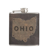 Flasques Monogramme en cuir Ohio Faux (Devant)