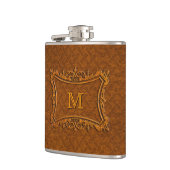 Flasques Monogramme en cuir personnalisable (Gauche)