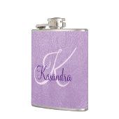 Flasques Monogramme en cuir violet (Gauche)