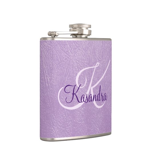 Flasques Monogramme en cuir violet (Droite)
