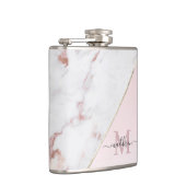 Flasques Monogramme en marbre de Parties scintillant or Ros (Droite)
