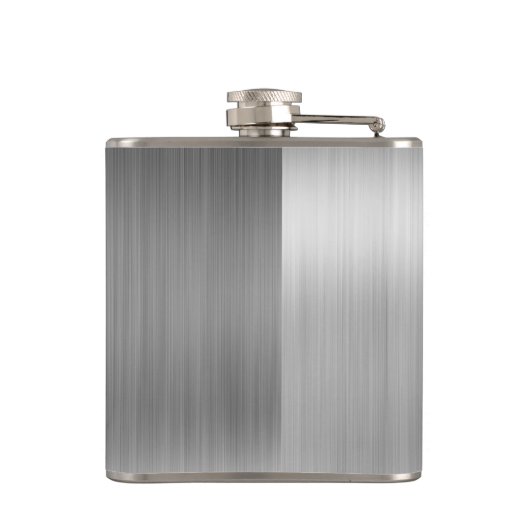 Flasques Monogramme en métal brossé argent Nom et initiale (Dos)