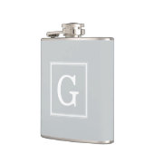 Flasques Monogramme encadré en gris (Gauche)