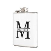 Flasques Monogramme et nom personnalisés (Gauche)