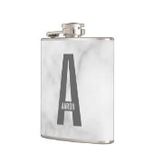 Flasques Monogramme et nom personnalisés modernes (Gauche)