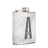 Flasques Monogramme et nom personnalisés modernes (Droite)