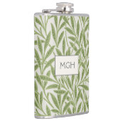 Flasques Monogramme Feuilles de Saule Vert Vintage (Droite)