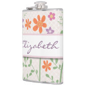 Flasques Monogramme floral chic de conception de motif (Gauche)