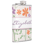 Flasques Monogramme floral chic de conception de motif (Droite)