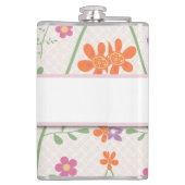 Flasques Monogramme floral chic de conception de motif (Dos)