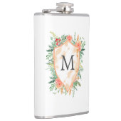 Flasques monogramme floral d'hiver crête familiale (Droite)