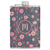 Flasques Monogramme floral foncé (Devant)