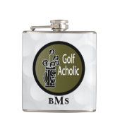 Flasques Monogramme Funny Golf Acholic (Devant)