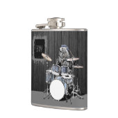 Flasques Monogramme Funny Punk Rock Drummer Ours Musicien (Gauche)