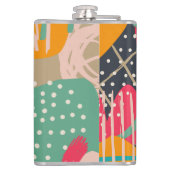 Flasques Monogramme géométrique coloré Abstrait Design (Dos)