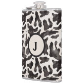 Flasques Monogramme Imprimé Vache Inox (Gauche)