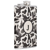 Flasques Monogramme Imprimé Vache Inox (Droite)