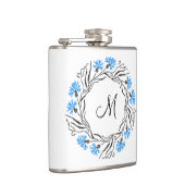 Flasques Monogramme initial du cercle de Cornflower de poin (Droite)