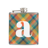 Flasques Monogramme Initial Mariage Rustique Tartan Carreau (Devant)