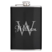 Flasques Monogramme initial personnalisé (Devant)