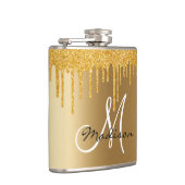 Flasques Monogramme Jaune Parties scintillant d'or gouttes  (Droite)