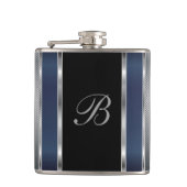 Flasques Monogramme Maillage en argent et bleu foncé (Devant)
