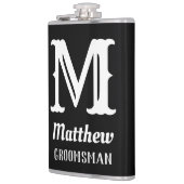 Flasques Monogramme masculin classique mariages noir (Gauche)