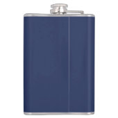 Flasques Monogramme moderne bleu marine et blanc (Dos)