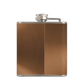 Flasques Monogramme moderne minimaliste bronze Anniversaire (Dos)