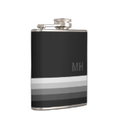 Flasques Monogramme moderne noir (Droite)