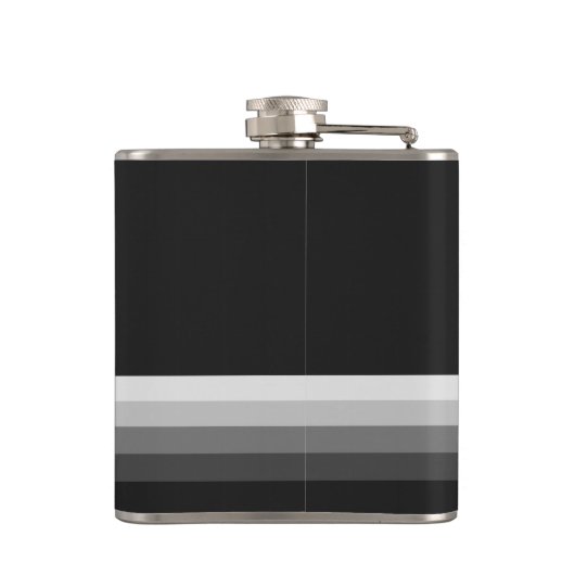 Flasques Monogramme moderne noir (Dos)