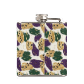 Flasques Monogramme Motif vert violet or brosses (Dos)