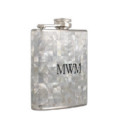 Flasques Monogramme nacré de motif (Droite)