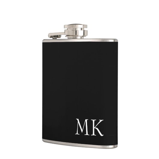 Flasques Monogramme noir blanc (Gauche)