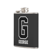 Flasques Monogramme noir blanc | Bold Modern Sporty (Gauche)