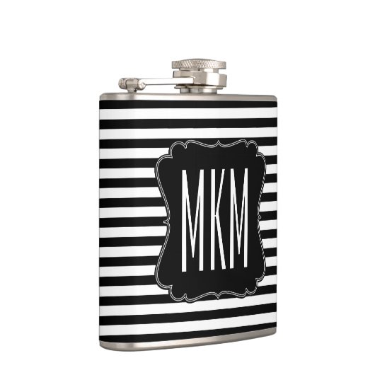 Flasques Monogramme noir et blanc (Droite)