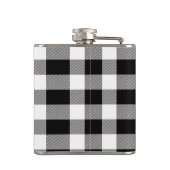 Flasques Monogramme noir et blanc Buffalo Check (Dos)