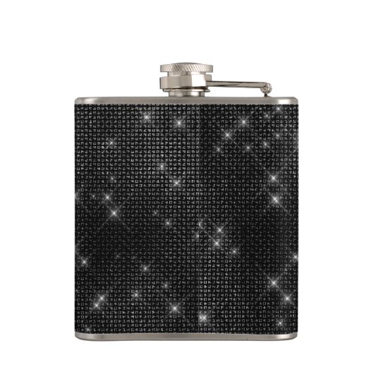 Flasques Monogramme noir et blanc et initiale (Dos)