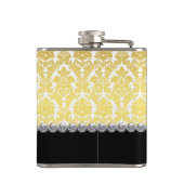 Flasques Monogramme noir et or élégant (Dos)