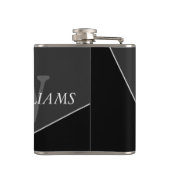 Flasques Monogramme noir gris artistique moderne (Dos)