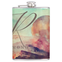 Monogramme Nuages ensoleillés et paysage du désert