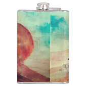 Flasques Monogramme Nuages ensoleillés et paysage du désert (Dos)