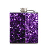 Flasques Monogramme pailleté brillant faux violet foncé (Dos)
